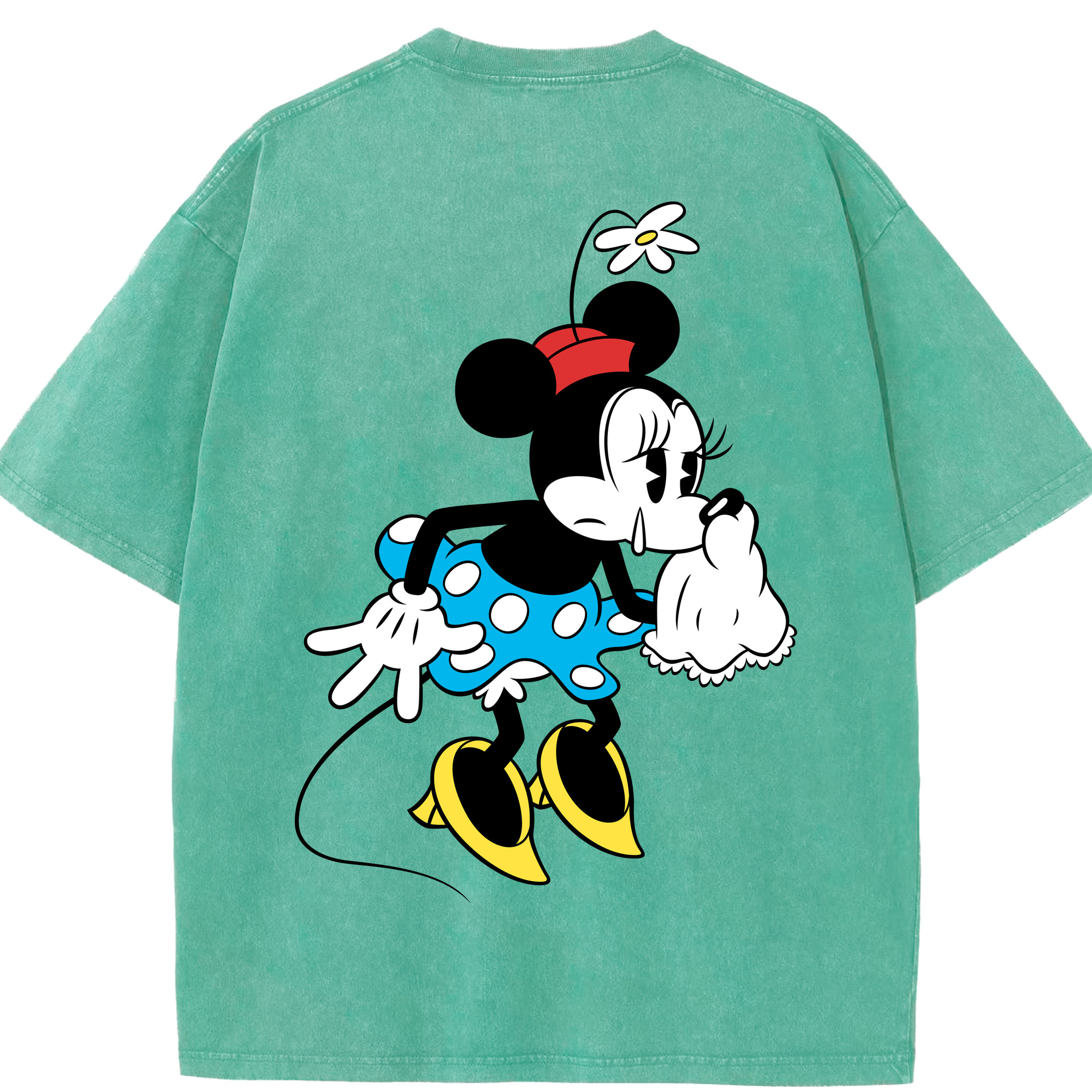 （画像用） ミッキーマウス Mickey Mouse 綿100% ヴィンテージ風 半袖Tシャツ（背面プリント）